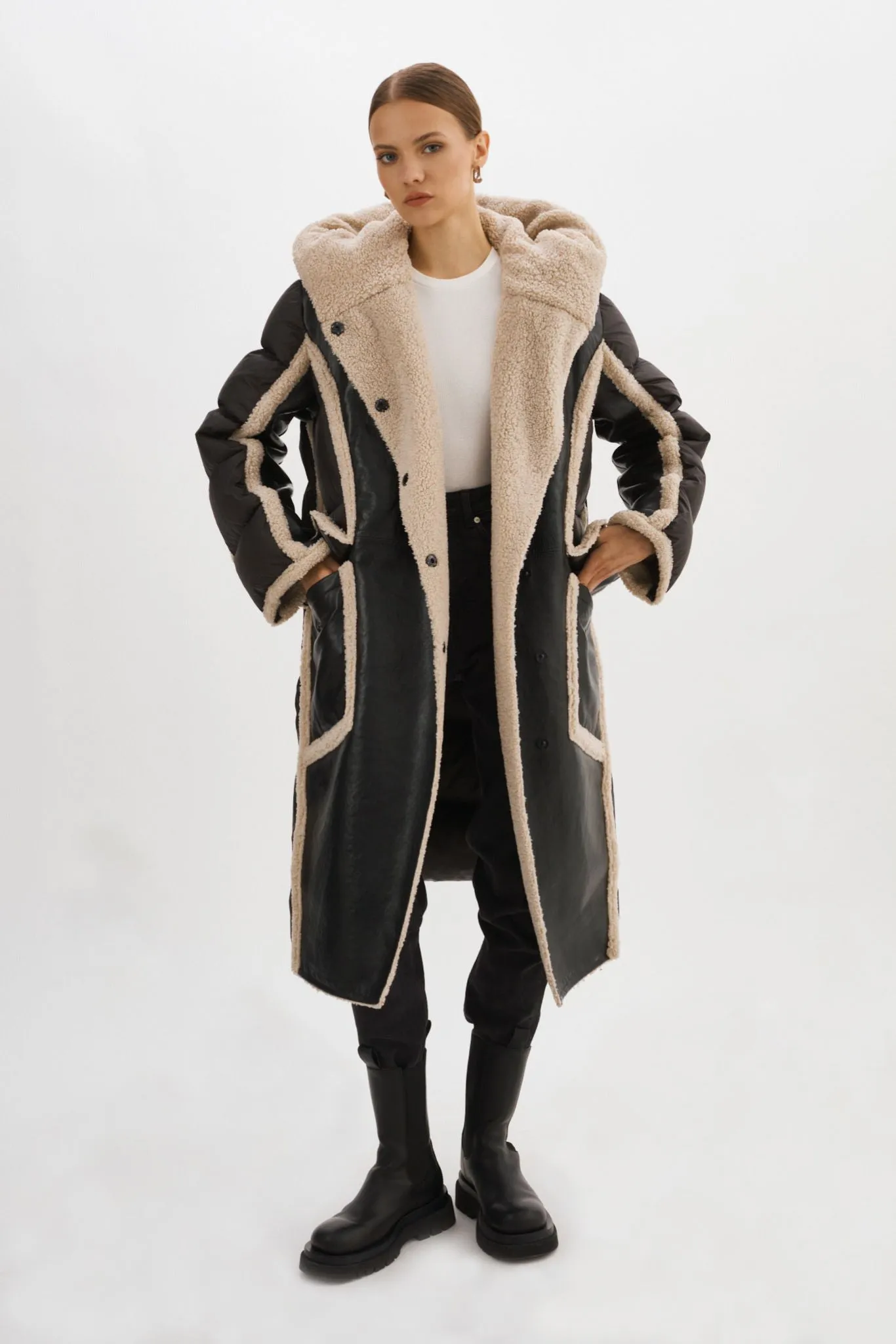 REXANA | Mixed Media Puffer Coat