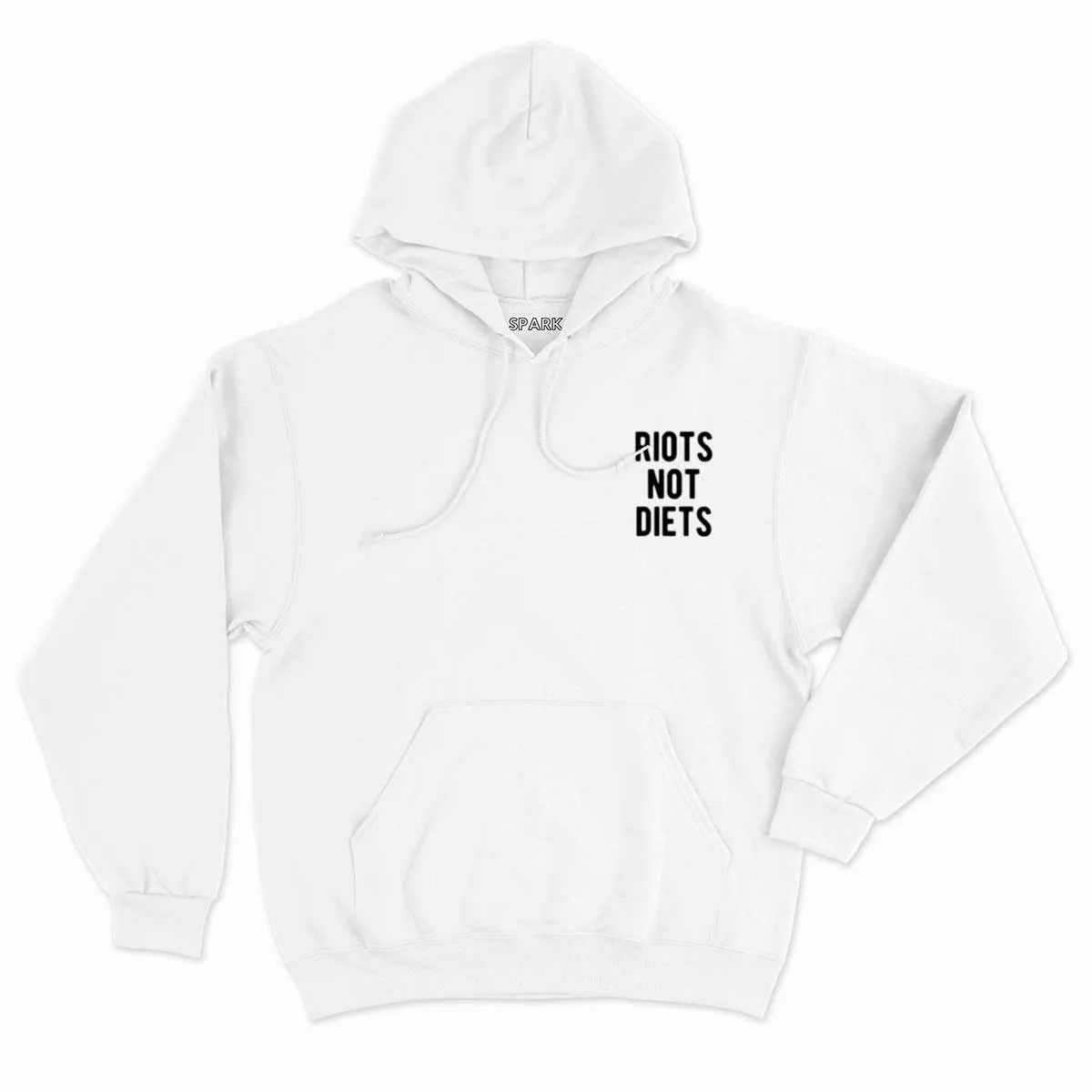 Riots Not Diets Embroidered Hoodie