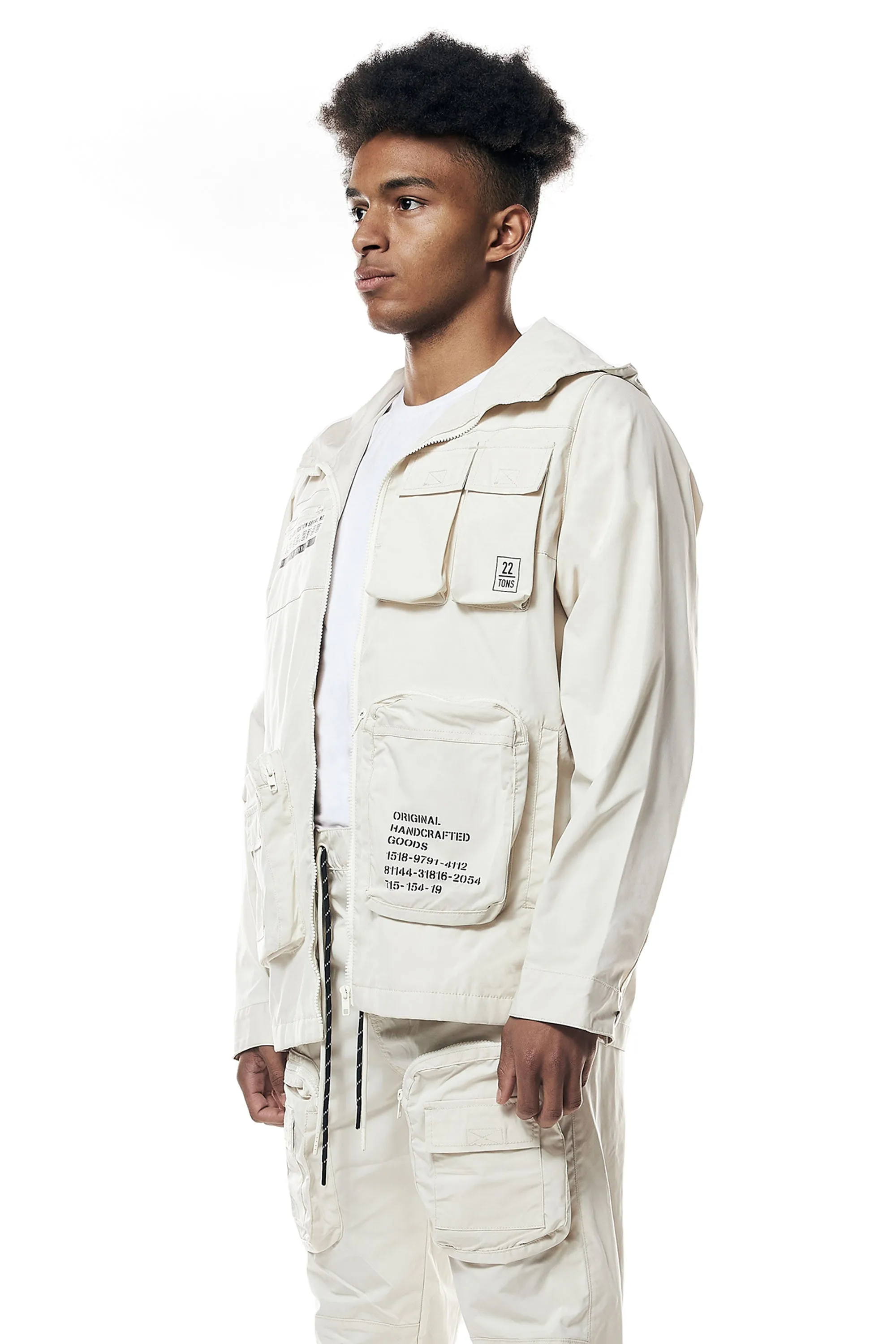 Smoke Rise Men's Printed Utility Nylon Jacket