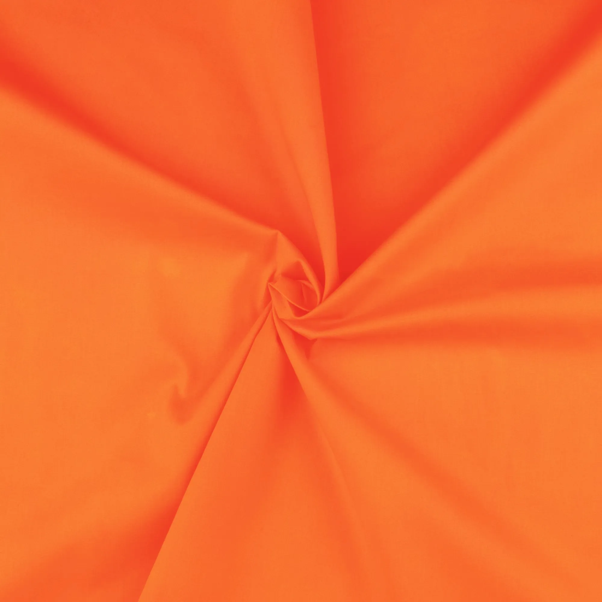 Solid Stretch Poplin - NORA - Tangerine