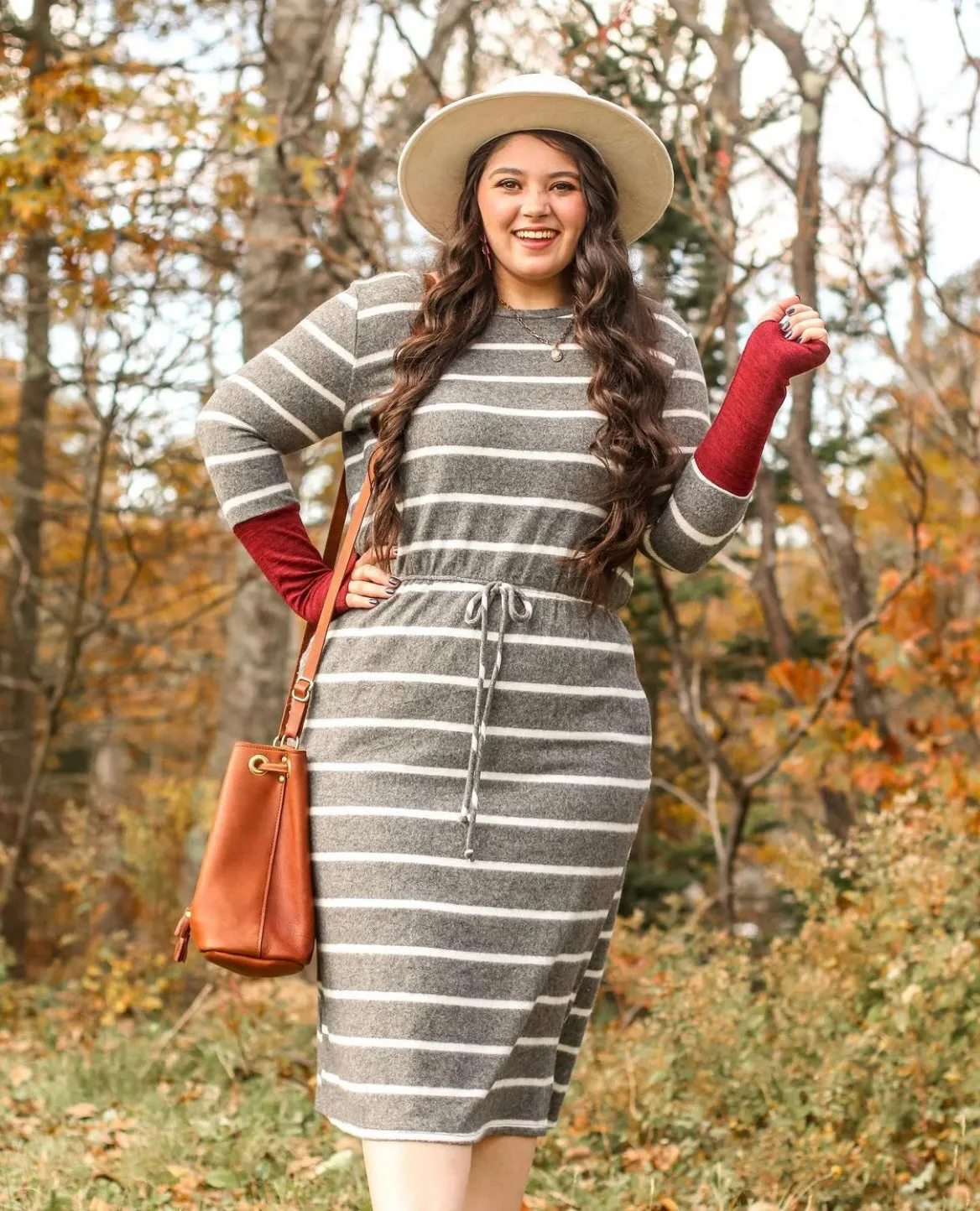 Sweater Stripes Midi Dress