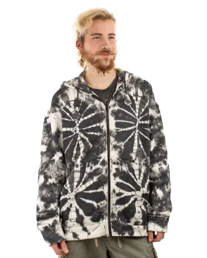 Tie Dye Zip Up Hoodie Jacket