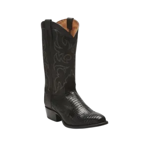 Tony Lama Men's Nacogdoches Black Lizard Skin Cowboy Boots