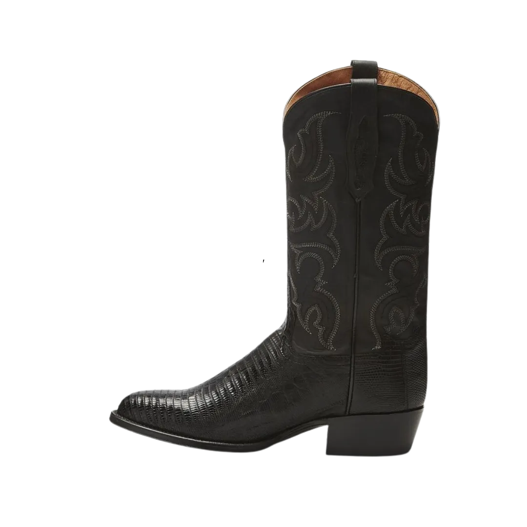 Tony Lama Men's Nacogdoches Black Lizard Skin Cowboy Boots