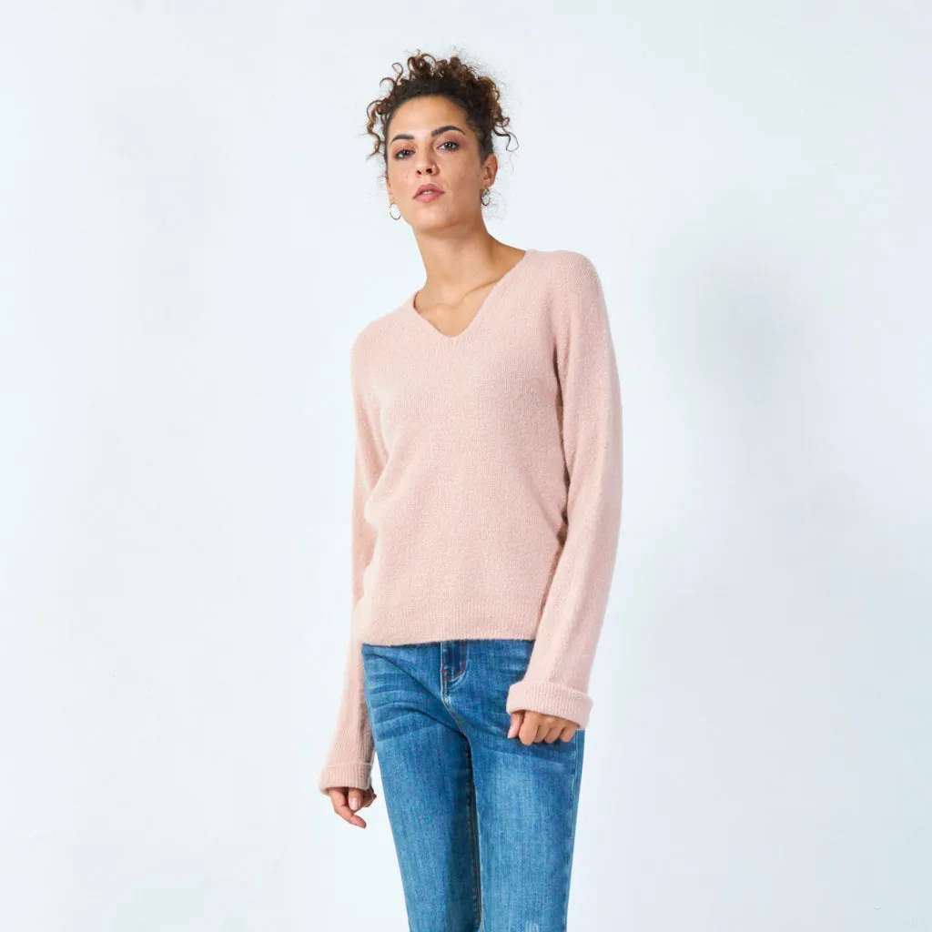 V-neck lightweight sweater wholesale