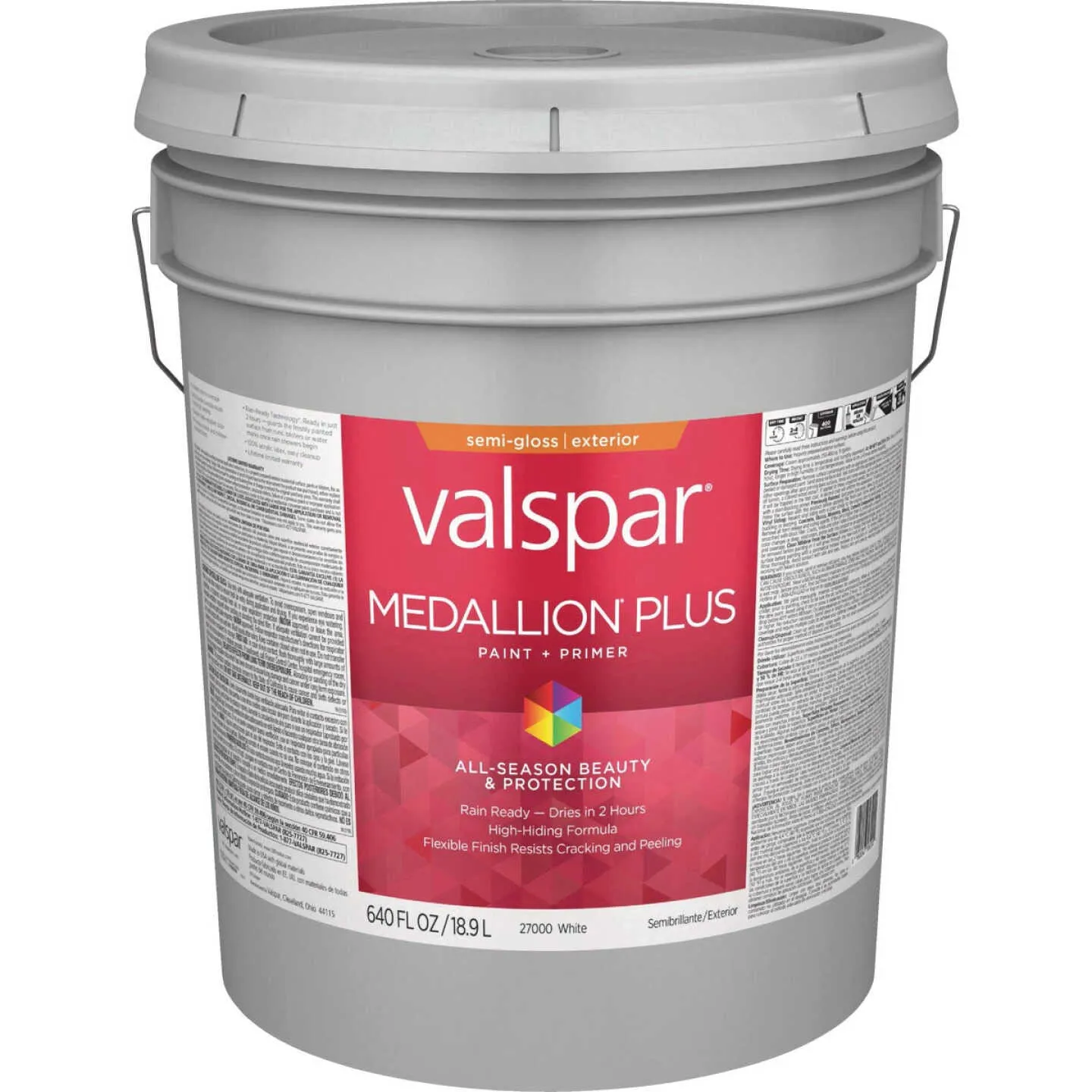 Valspar® Medallion® Plus Exterior Paint   Primer Semi-Gloss 5 Gallon Tint Base (5 Gallon, Tint Base)