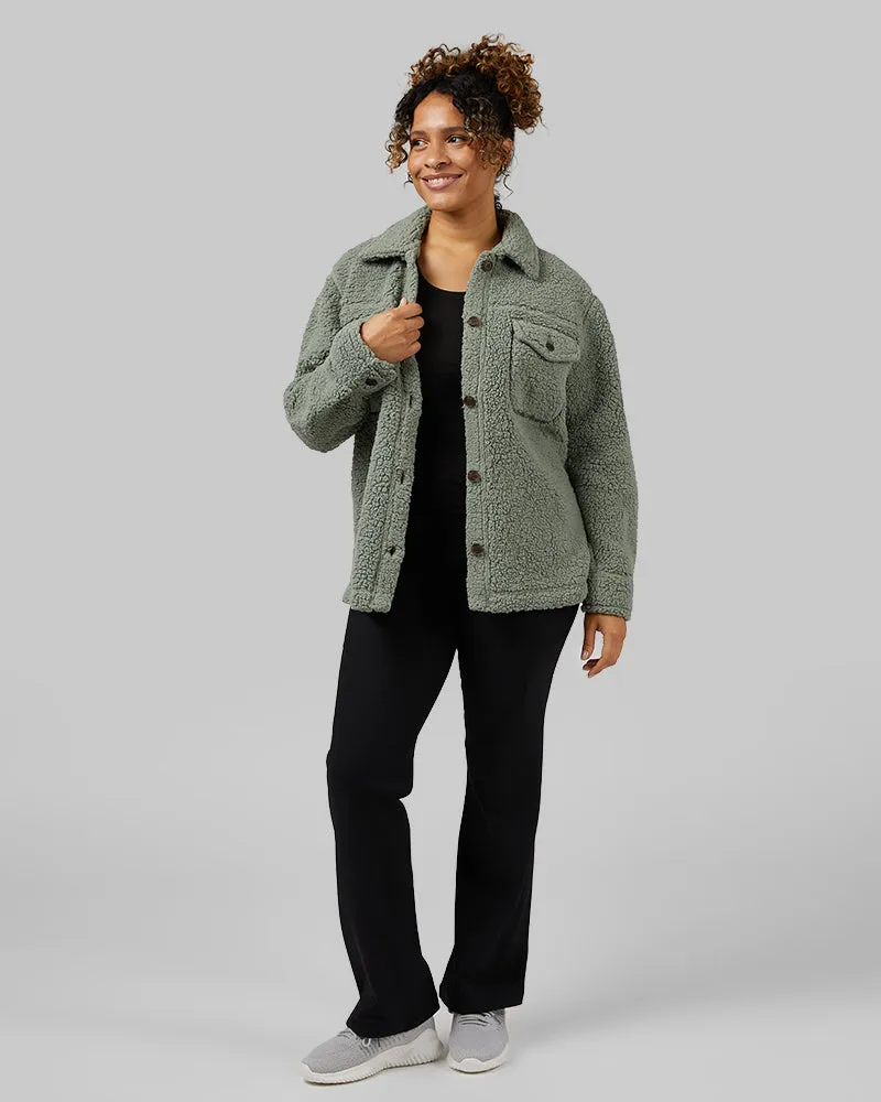 WOMEN'S COZY SHERPA SHIRT JACKET