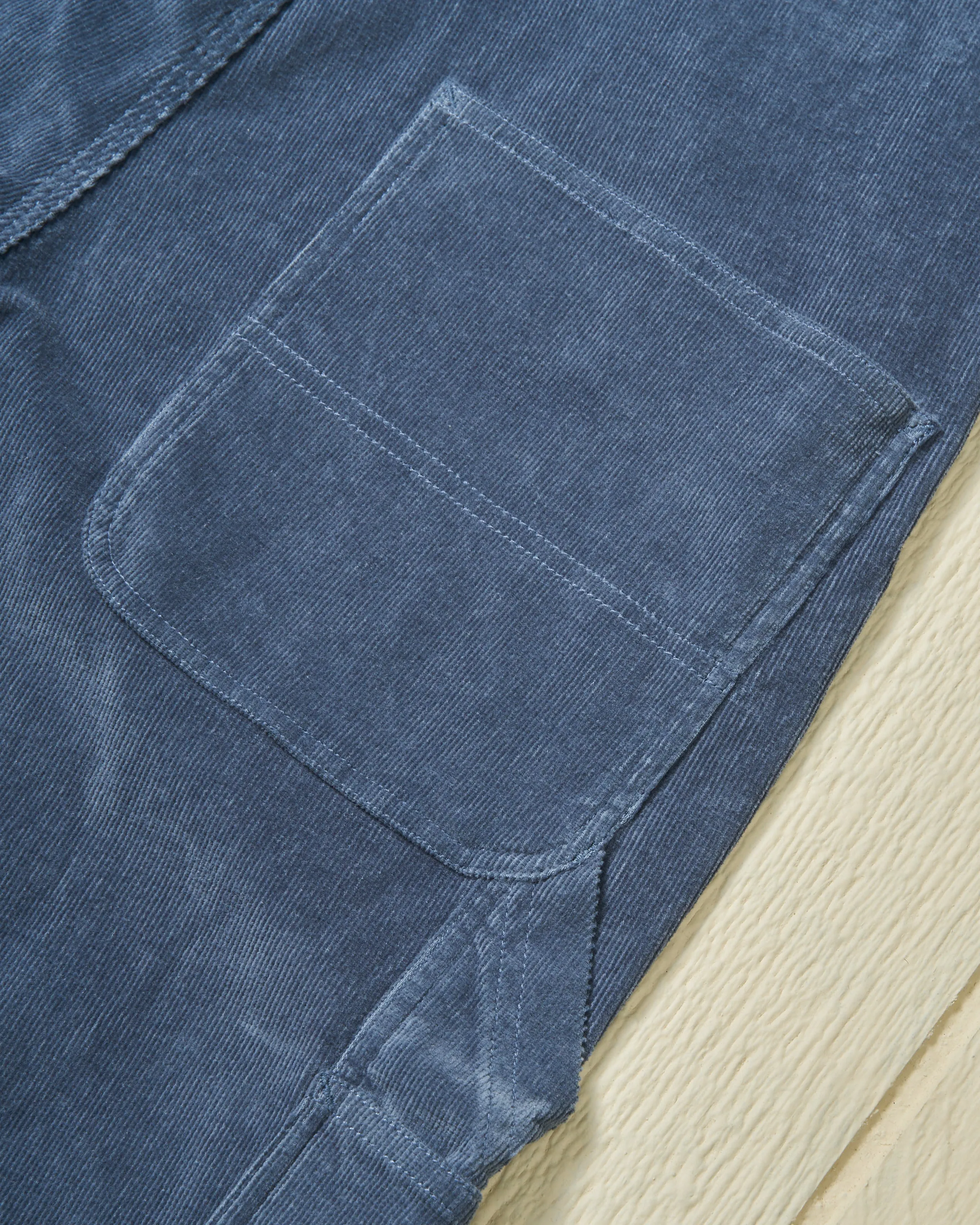 Women's Overalls in Atlantic Blue Corduroy