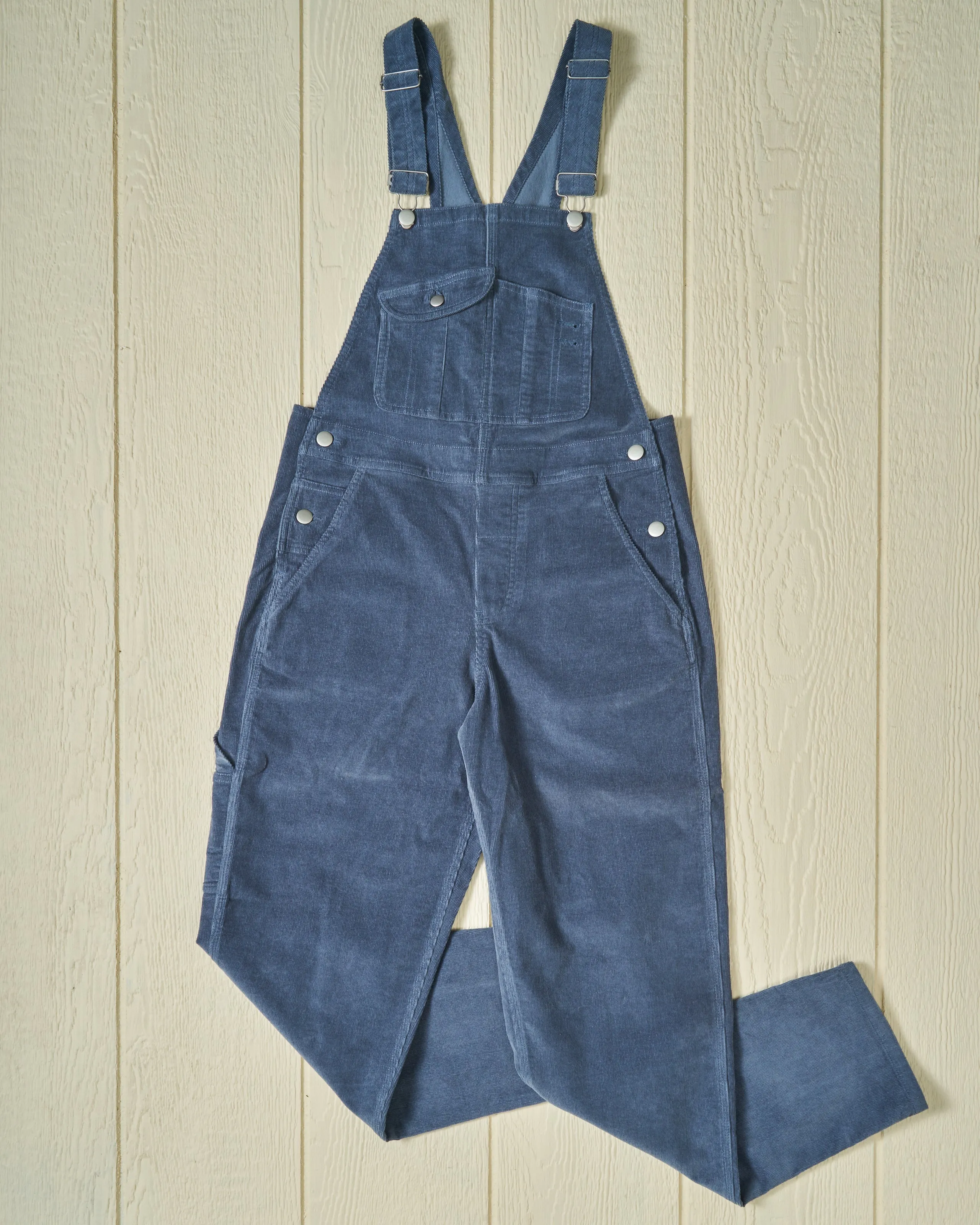 Women's Overalls in Atlantic Blue Corduroy