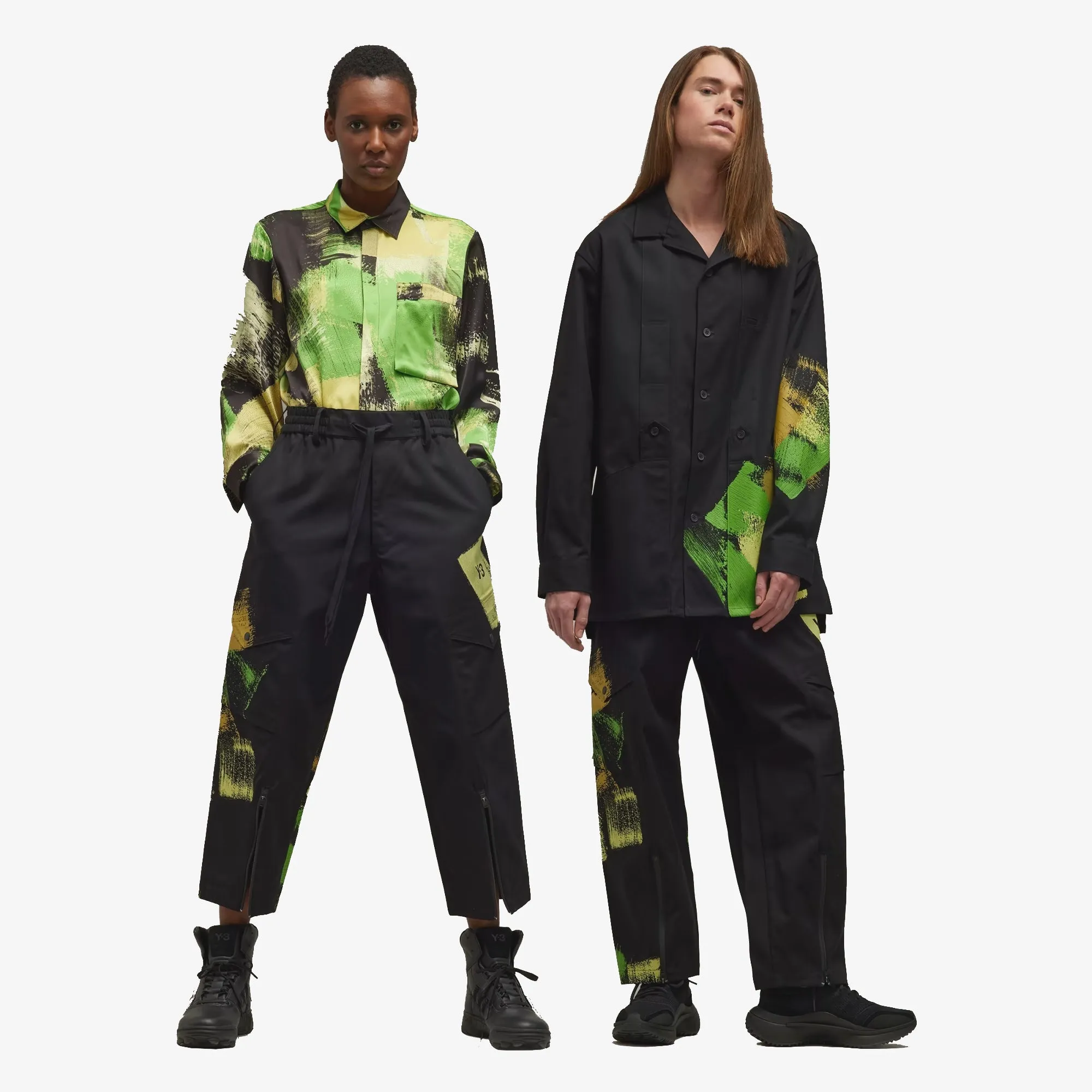 Y-3 | GRAPHIC WORKWEAR PANTS  { BLACK